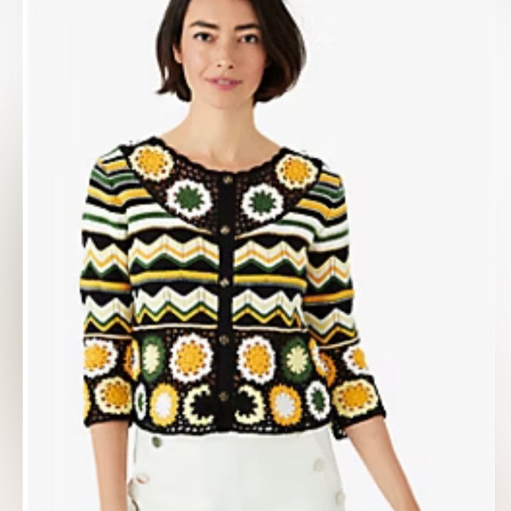 NWT!! Kate Spade Daisy Crochet Cardigan
